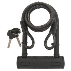 Antivol U à Clés 145 X 80 Mm + Câble Câble 100 Cm Ø 8 Mm