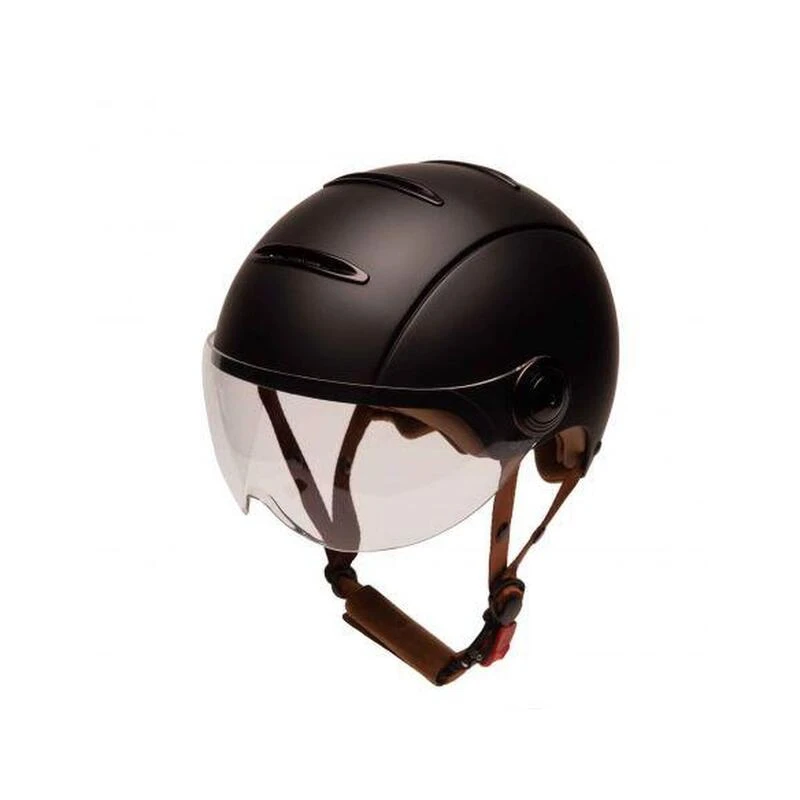 Casque urbain Jet Tandem Noir mat avec visière Casque Urbain Jet Tandem Noir Mat Avec Visière -Velo Composant Magasin casque urbain jet tandem noir mat avec visiere 2