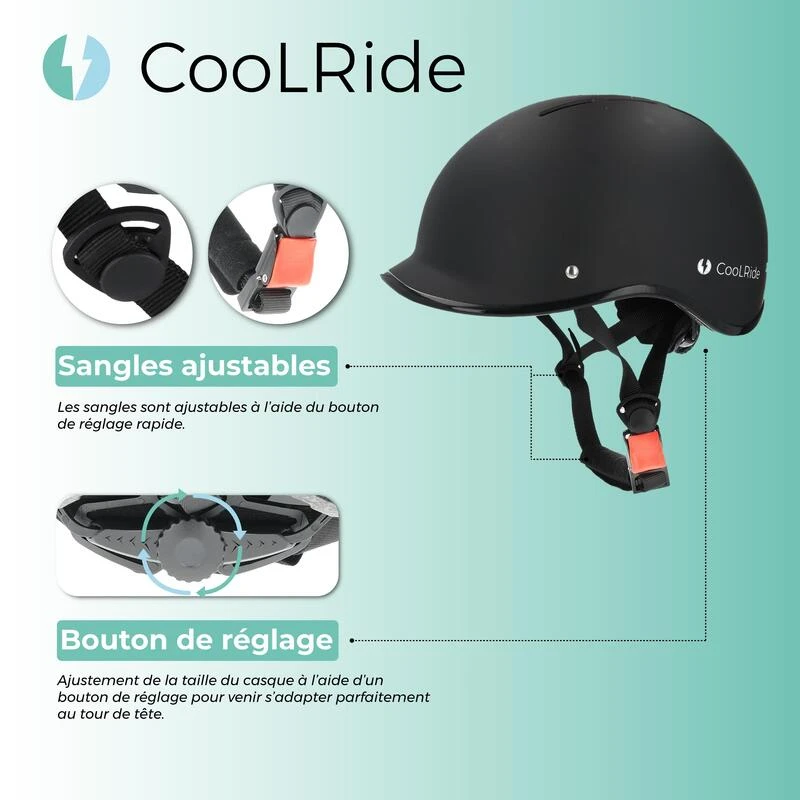 Casque vélo adulte 55-58 cm Multisport Noir mat avec visère intégrée Casque Vélo Adulte 55-58 Cm Multisport Noir Mat Avec Visère Intégrée -Velo Composant Magasin casque velo adulte 55 58 cm multisport noir mat avec visere integree 1