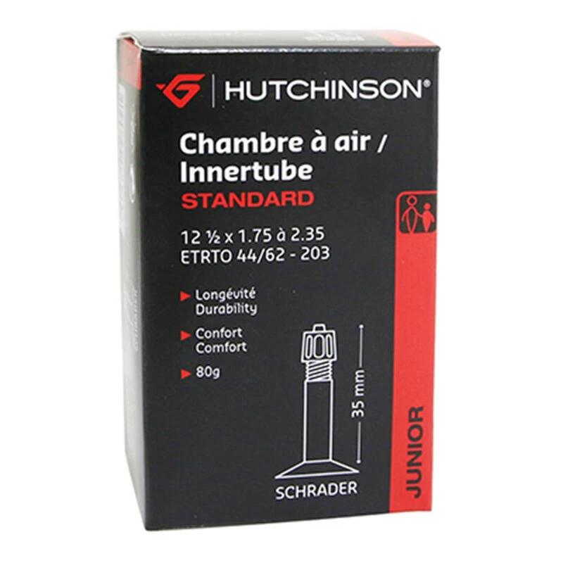 CHAMBRE A AIR VELO 12 1-2 x 1.75 HUTCHINSON VALVE STANDARD 35mm 80g CHAMBRE A AIR VELO 12 1-2 X 1.75 HUTCHINSON VALVE STANDARD 35mm 80g -Velo Composant Magasin chambre a air velo 12 1 2 x 175 hutchinson valve standard 35mm 80g