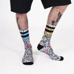 Chaussettes American Socks Doodle - Mid High -Velo Composant Magasin chaussettes american socks doodle mid high 4
