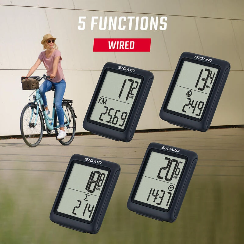 Compteur vélo BC 5.0 WR noir SIGMA SPORT Compteur Vélo BC 5.0 WR Noir -Velo Composant Magasin compteur velo bc 50 wr noir 4