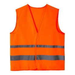 BTWIN GILET DE SECURITE HAUTE VISIBILITÉ VELO ORANGE FLUO