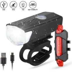 Kit D'éclairage LED Pour Vélo - Feu Avant Et Feu Arrière - 300 & 20 Lumens 2 Kit D'éclairage LED Pour Vélo - Feu Avant Et Feu Arrière - 300 & 20 Lumens -Velo Composant Magasin kit declairage led pour velo feu avant et feu arriere 300 and 20 lumens 2