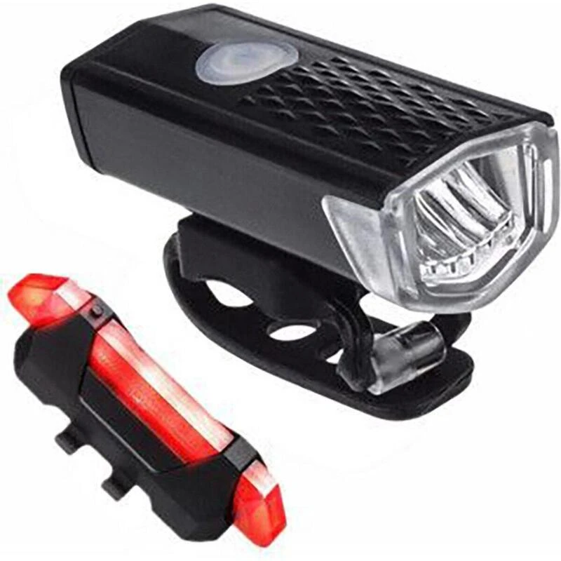 Kit d'éclairage LED pour vélo - Feu avant et feu arrière - 300 & 20 Lumens Kit D'éclairage LED Pour Vélo - Feu Avant Et Feu Arrière - 300 & 20 Lumens -Velo Composant Magasin kit declairage led pour velo feu avant et feu arriere 300 and 20 lumens 4