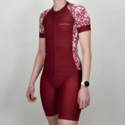 Maillot Cyclisme Femme Bordeaux Ecoresponsable -Velo Composant Magasin maillot cyclisme femme bordeaux ecoresponsable 2