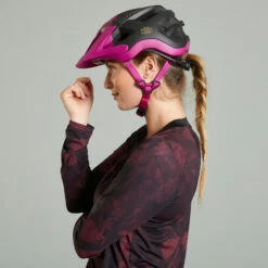 Rockrider MAILLOT MANCHES LONGUES VELO VTT EXPL 500 FEMME NOIR BORDEAUX -Velo Composant Magasin maillot manches longues velo vtt expl 500 femme noir bordeaux 8