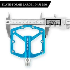 ROCKBROS Pédale Vélo En Alliage D'aluminium Pour Vélo Bicyclette Cyclisme VTT Bleu -Velo Composant Magasin pedale velo en alliage daluminium pour velo bicyclette cyclisme vtt bleu 3