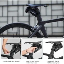 ROCKBROS Sacoche De Selle C28 Nylon Noir -Velo Composant Magasin sacoche de selle c28 nylon noir 3