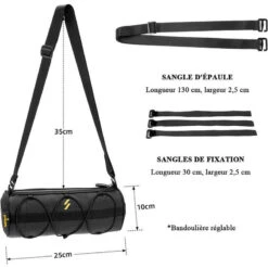 ROCKBROS Sacoche De Vélo/VTT/VTC Cadre Sac De Guidon Vélo 2,4L Sac à Bandoulière Noir -Velo Composant Magasin sacoche de velovttvtc cadre sac de guidon velo 24l sac a bandouliere noir 3