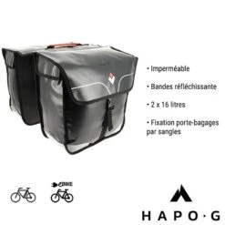 Sacoche Vélo Porte Bagage étanche 32L Noir - Vélo électrique, VTT, VTC - HAPO-G 6 Sacoche Vélo Porte Bagage étanche 32L Noir - Vélo électrique, VTT, VTC - HAPO-G -Velo Composant Magasin sacoche velo porte bagage etanche 32l noir velo electrique vtt vtc hapo g 6