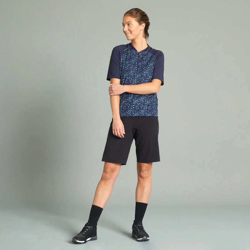 SHORT VELO VTT EXPL 700 FEMME NOIR Rockrider SHORT VELO VTT EXPL 700 FEMME NOIR -Velo Composant Magasin short velo vtt expl 700 femme noir 1