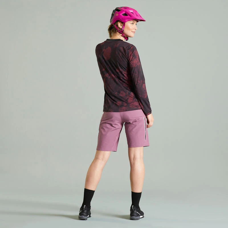 SHORT VELO VTT EXPL 700 FEMME ROSE Rockrider SHORT VELO VTT EXPL 700 FEMME ROSE -Velo Composant Magasin short velo vtt expl 700 femme rose 2