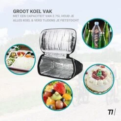 TIKKENS Sacoche De Guidon Vélo - Sacoche Amovible Avec Isolation - Imperméable -Velo Composant Magasin tikkens sacoche de guidon velo sacoche amovible avec isolation impermeable 5