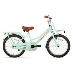 Vélo Enfant SuperSuper Cooper Bamboo - 18 Pouces - Vert Pistache