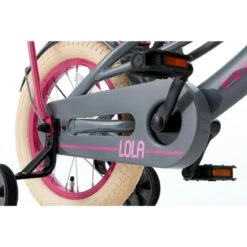 Vélo Enfant SuperSuper Lola - Filles - 14 Pouces - Gris / Rose -Velo Composant Magasin velo enfant supersuper lola filles 14 pouces gris rose 2