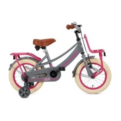 Vélo Enfant SuperSuper Lola - Filles - 14 Pouces - Gris / Rose -Velo Composant Magasin velo enfant supersuper lola filles 14 pouces gris rose 4