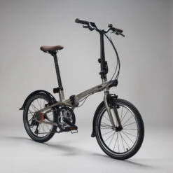 VELO PLIANT BTWIN FOLD 560 ALUMINIUM BRUT VERNIS -Velo Composant Magasin velo pliant btwin fold 560 aluminium brut vernis 4