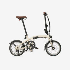 BTWIN VELO PLIANT ULTRA COMPACT FOLD LIGHT 1 SECONDE BEIGE