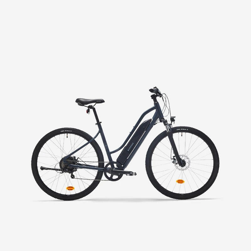 Vélo tout chemin électrique - cadre bas - Riverside 100 E bleu Vélo Tout Chemin électrique - Cadre Bas - Riverside 100 E Bleu -Velo Composant Magasin velo tout chemin electrique cadre bas riverside 100 e bleu