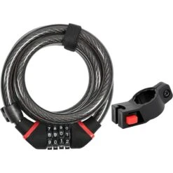 ZEFAL Zéfal K-Traz, Câble Antivol Vélo - Cadenas Vélo Avec Support - Cadenas Pour Vélo